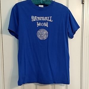 Baseball MOM t-shirt with bling 💙